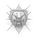 garter with a dozer behind it  tattoo design idea