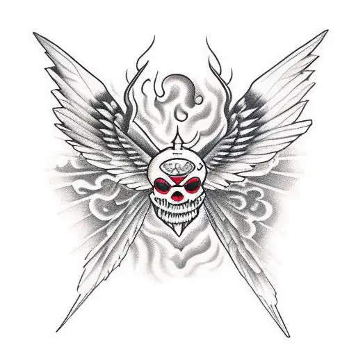 my my those eyes like fire I'm a winged insect you're a funeral pyre  tattoo design idea