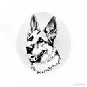 German Shepherd dog tattoo design idea