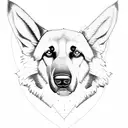 German Shepherd dog tattoo design idea