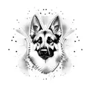 German Shepherd dog tattoo design idea