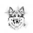 German Shepherd dog tattoo design idea