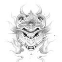 female hannya tattoo design idea