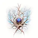 classy neuron tattoo design idea