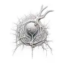 classy neuron tattoo design idea