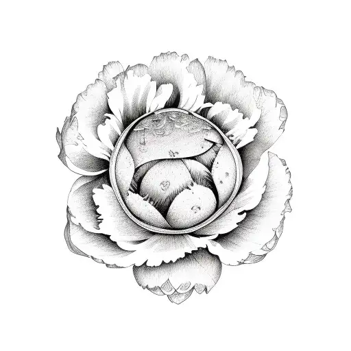 peony kabbalah tattoo design idea