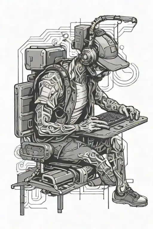 programmer coding tattoo design idea