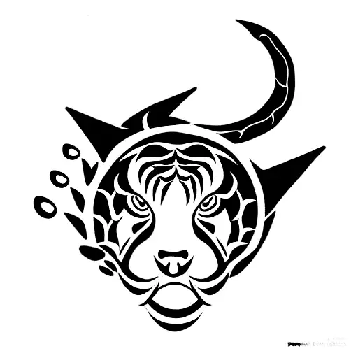 Dragon and Tiger tattoo design idea
