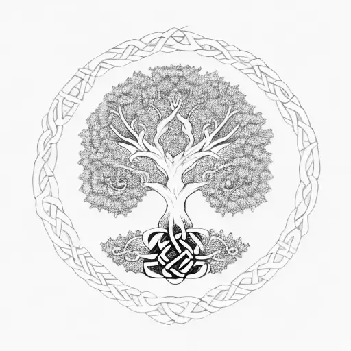 Tree of Life, Celtic knot, family  tattoo design idea