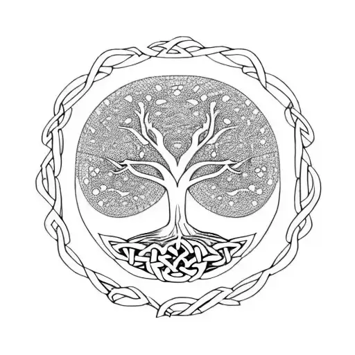 Tree of Life, Celtic knot, family  tattoo design idea