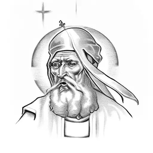 st christopher for cycling  tattoo design idea