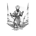 st christopher for bicycle  tattoo design idea