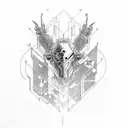 cyberpunk sandevistan tattoo design idea