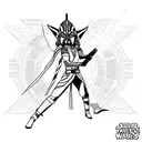 star wars, ahsoka tano, landscape  tattoo design idea