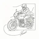 Adventure motorcycle and open roads diverge tattoo design idea