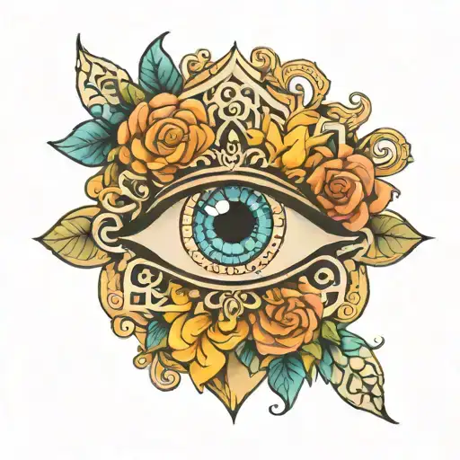 fatima eye tattoo design idea