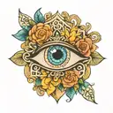 fatima eye tattoo design idea
