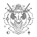 capricorn constellation tattoo design idea