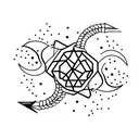 capricorn constellation tattoo design idea