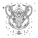 capricorn constellation tattoo design idea