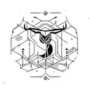 capricorn constellation tattoo design idea