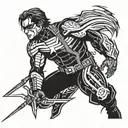 winter soldier tattoo design idea