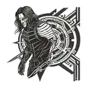 winter soldier tattoo design idea