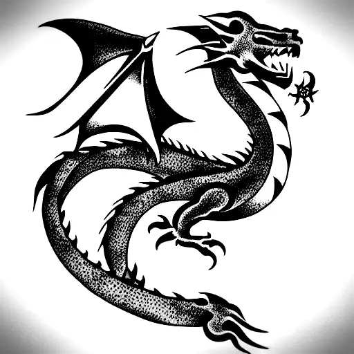 dragon blanco  tattoo design idea