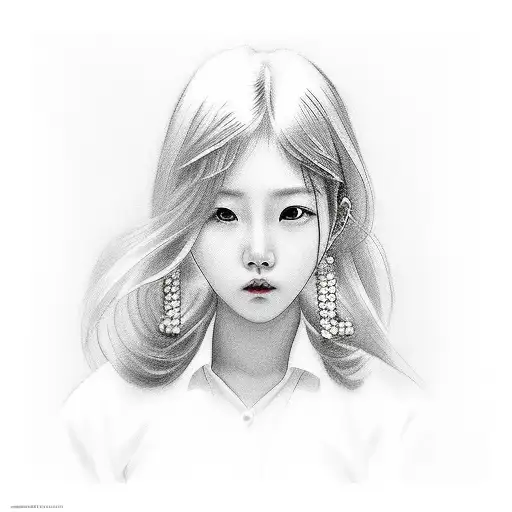 korean girl tattoo design idea