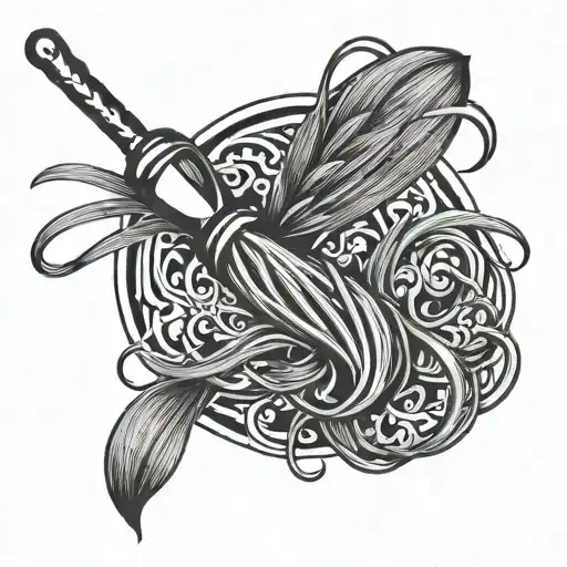 whisk symbolizing baking emerging tattoo design idea