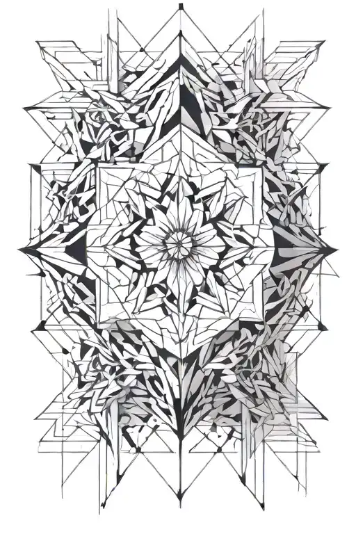 Tattos style geometric realist human soul leaving the body tattoo design idea