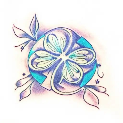 4 leaf clover tattoo design idea