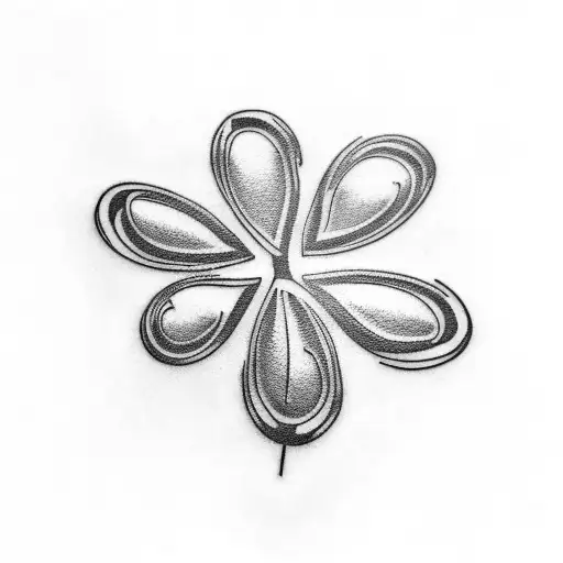4 leaf clover tattoo design idea