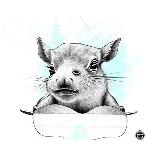 capivara com  skate tattoo design idea