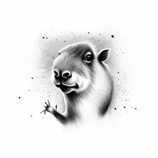 capivara skate tattoo design idea