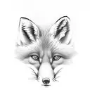 cute fox tattoo design idea