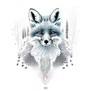 cute fox tattoo design idea