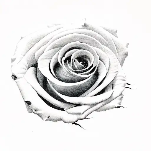 roses and rot vegetation tattoo design idea