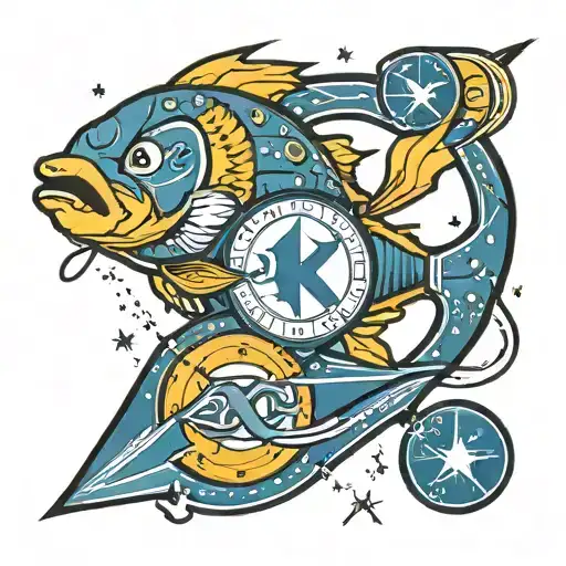 Pisces constellation Kansas City chiefs Kansas City royals Kansas state wildcats Colorado avalanche Star Trek   tattoo design idea