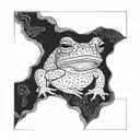Trippy Toad head tattoo design idea