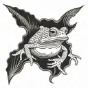 Trippy Toad head tattoo design idea
