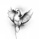 dove hand  tattoo design idea