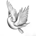 dove hand  tattoo design idea