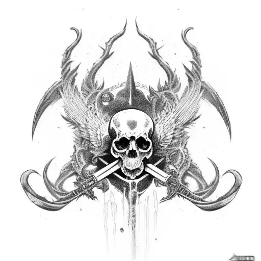 badass scythe tattoo design idea