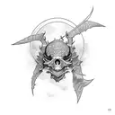 badass scythe tattoo design idea