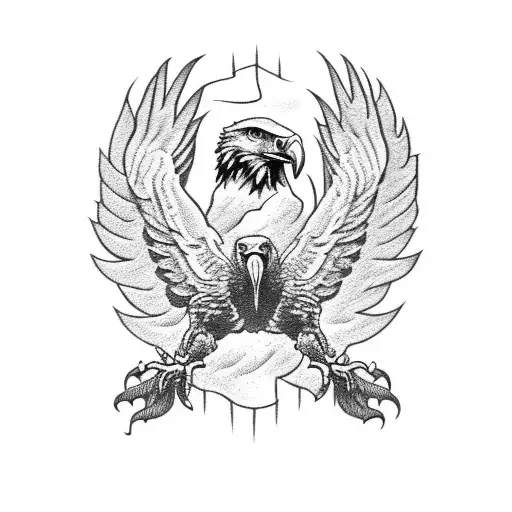 eagle talons holding rotor from ratory engine tattoo design idea