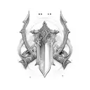 Sword and Sheild tattoo design idea