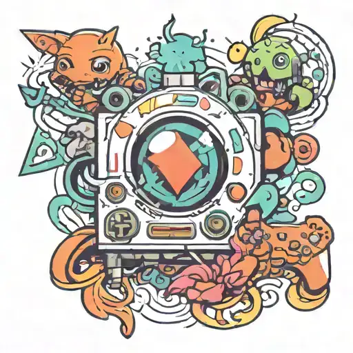 video games, mental health tattoo tattoo design idea