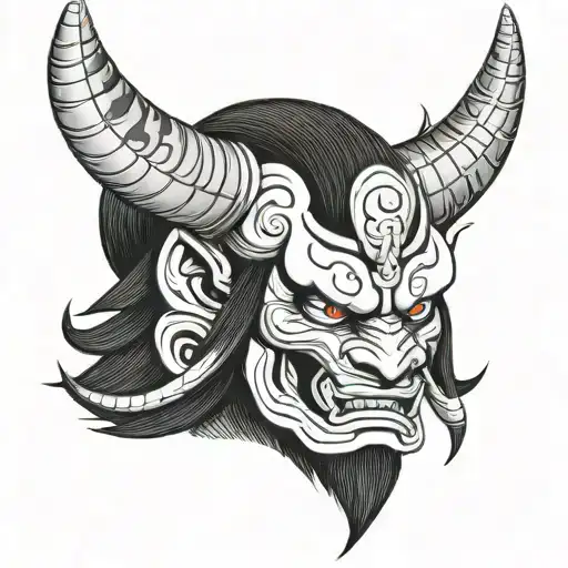 orochimaru head style oni tattoo design idea