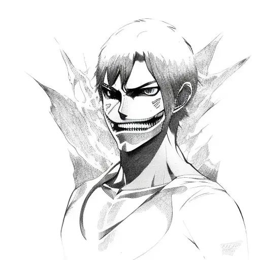 Eren Yeager's titan transformation tattoo design idea